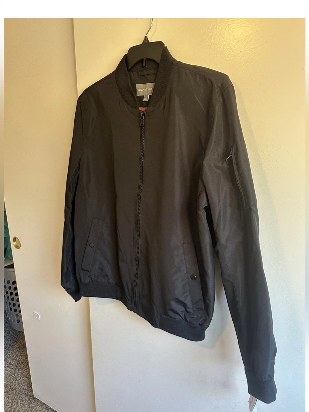 Michael Kors Men's Gray Bomber Jacket like brand new size xl